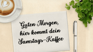 Samstag Guten Morgen Kaffee